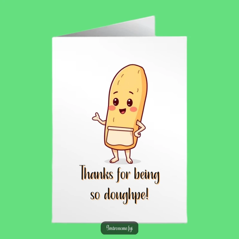 Free Printable Thank You Card: Baguette Chef - Gratitude Downloadable!