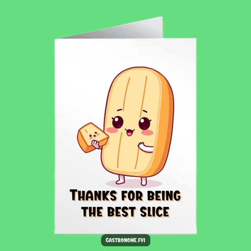 Free Printable Thank You Card: Proud Baguette Character Shares Thanks, Downloadable Gift