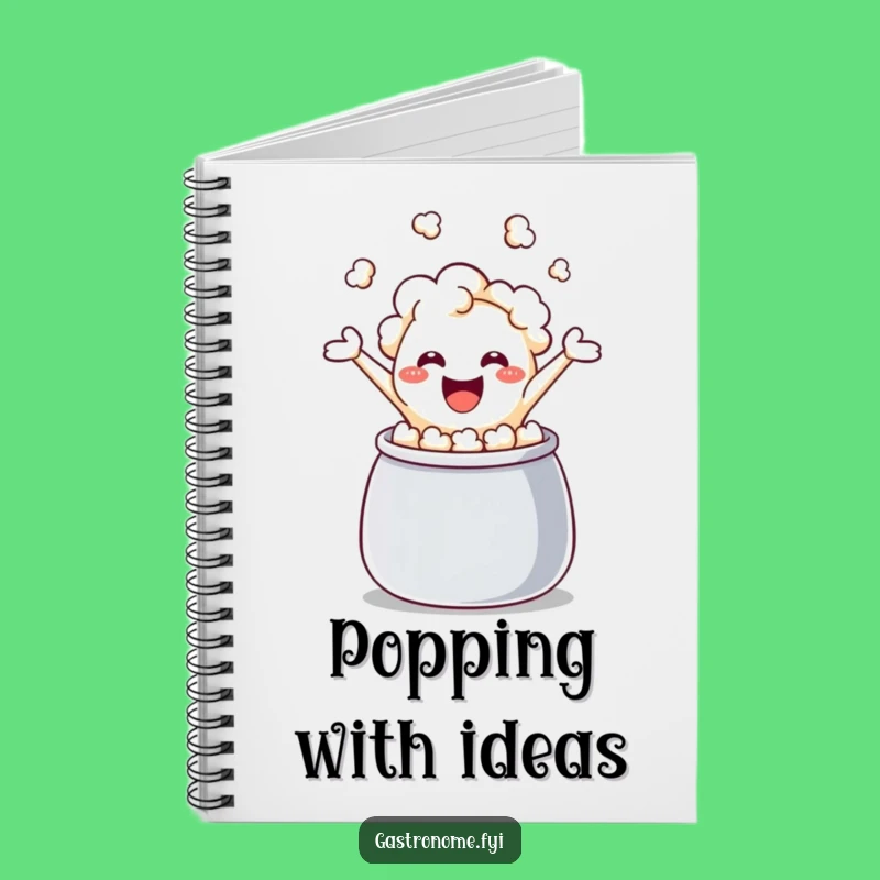 Funny Giggling Popcorn Kernel Notebook - Jot Down Fun Ideas!