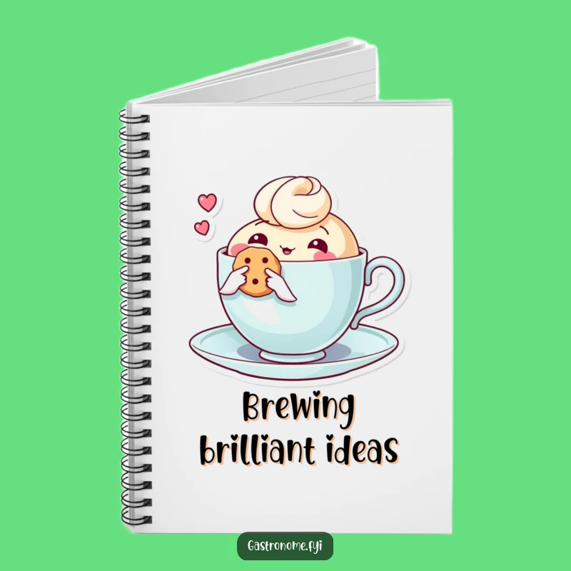 Funny Thoughtful Teacup Biscuit Notebook - Journal Your Cozy Thoughts