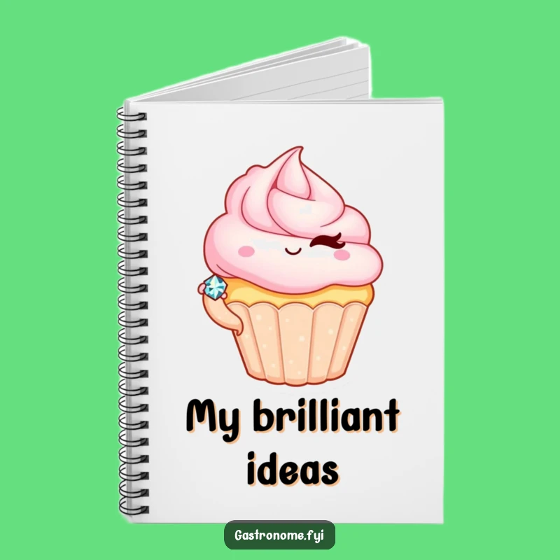 Funny Cupcake Ideas Notebook: Jot Down Sweet Thoughts with Sparkle