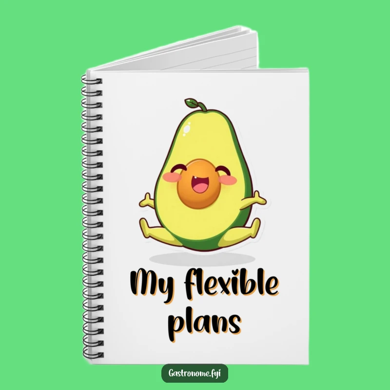 Funny Avocado Split Notebook: Happy Character Journal for Healthy Ideas
