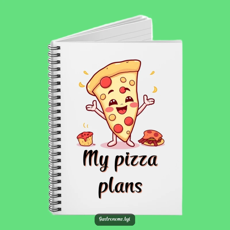 Funny Pizza Feast Notebook - Jot Down Delicious Ideas with This Cheesy Character Journal!