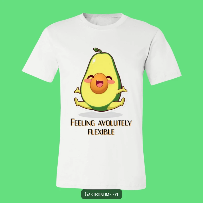 Funny Avocado Split T-Shirt: Happy Yoga Character Tee, Great Healthy Gift