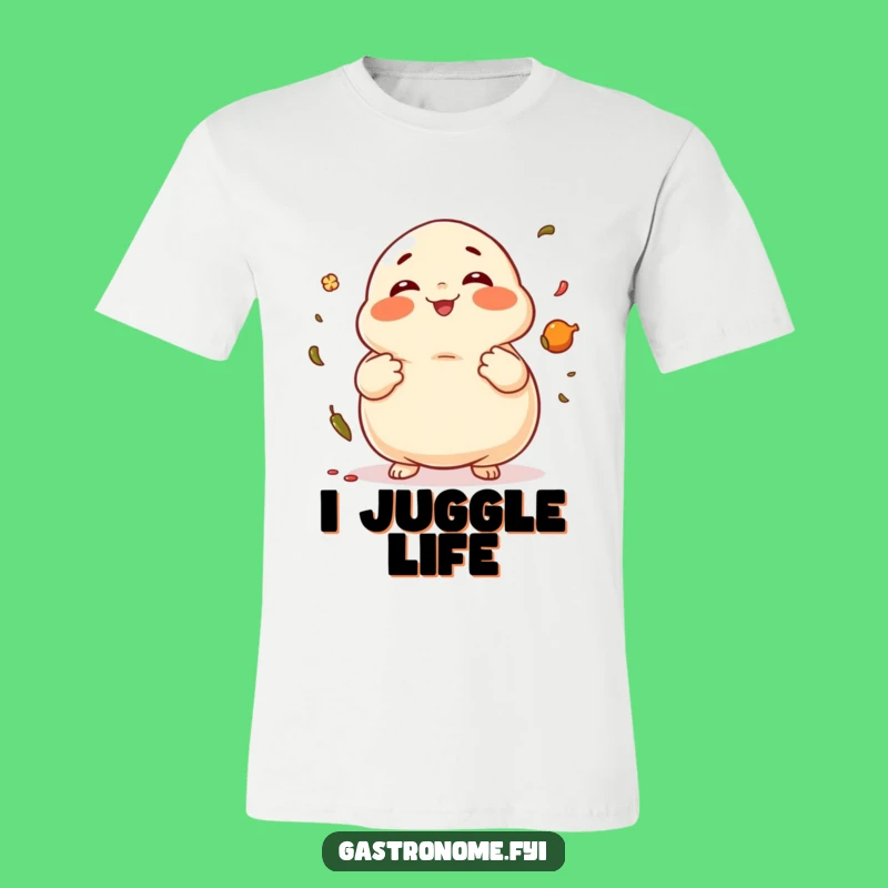 Funny Dumpling Juggler T-Shirt: Wearable Giggles for Food Enthusiasts