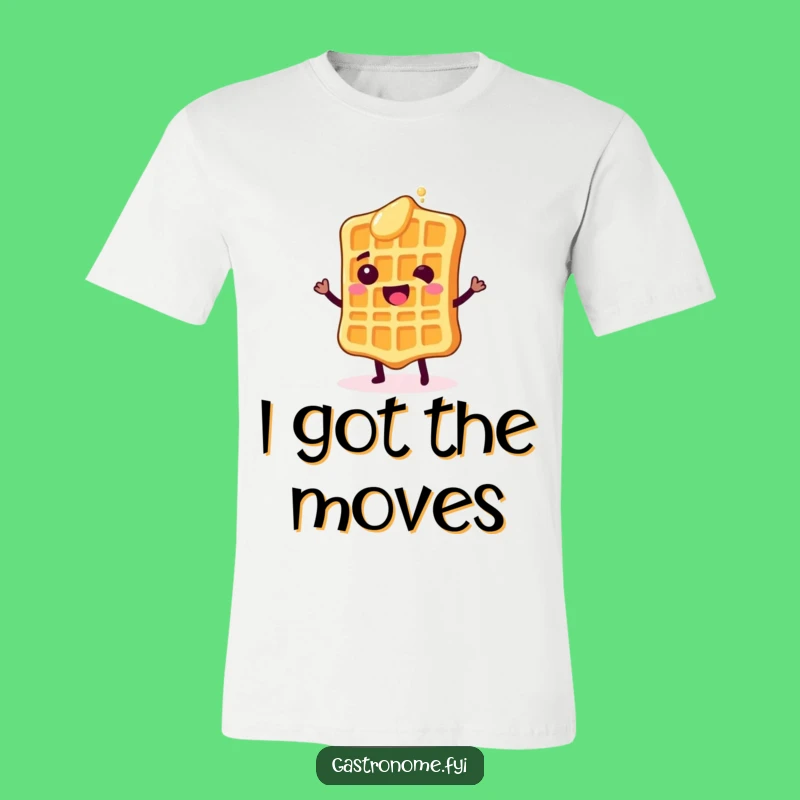 Funny Waffle Shimmy T-Shirt: Happy Breakfast Dance, Ideal Funny Gift Tee