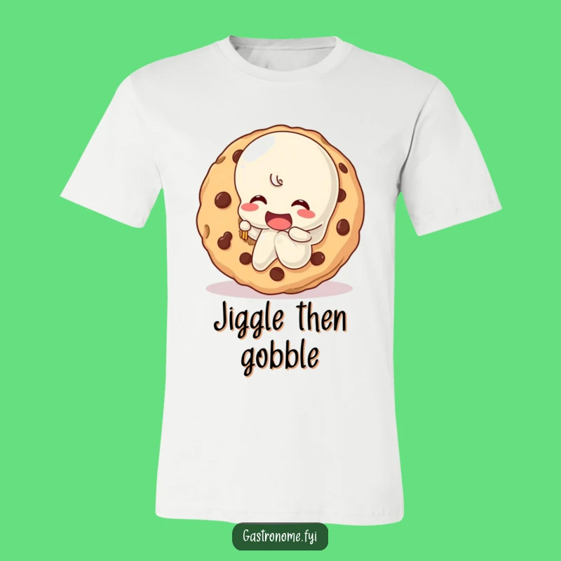 Funny Jelly Character Cookie Bite T-Shirt - Playful Dessert Humor Tee