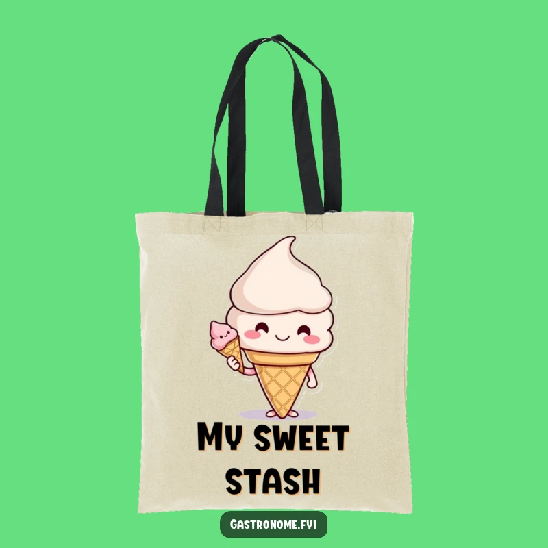 Funny Ice Cream Offering Tote Bag: Sweet Style, Perfect Funny Gift