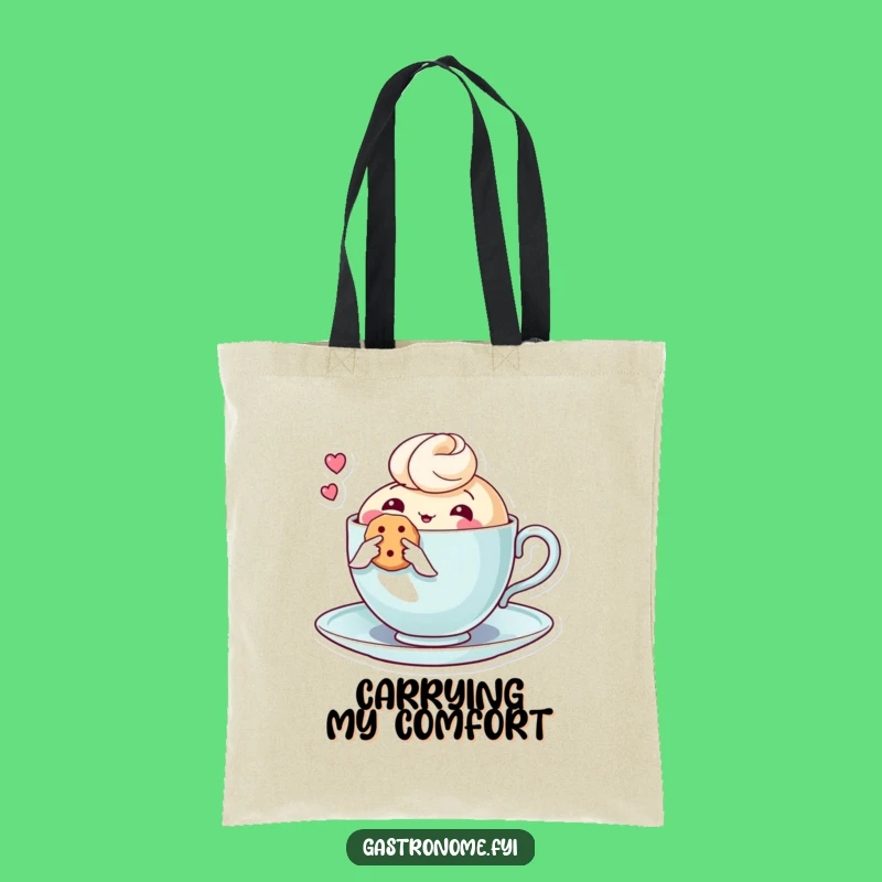 Funny Thoughtful Teacup Biscuit Tote Bag - Carry Your Calm