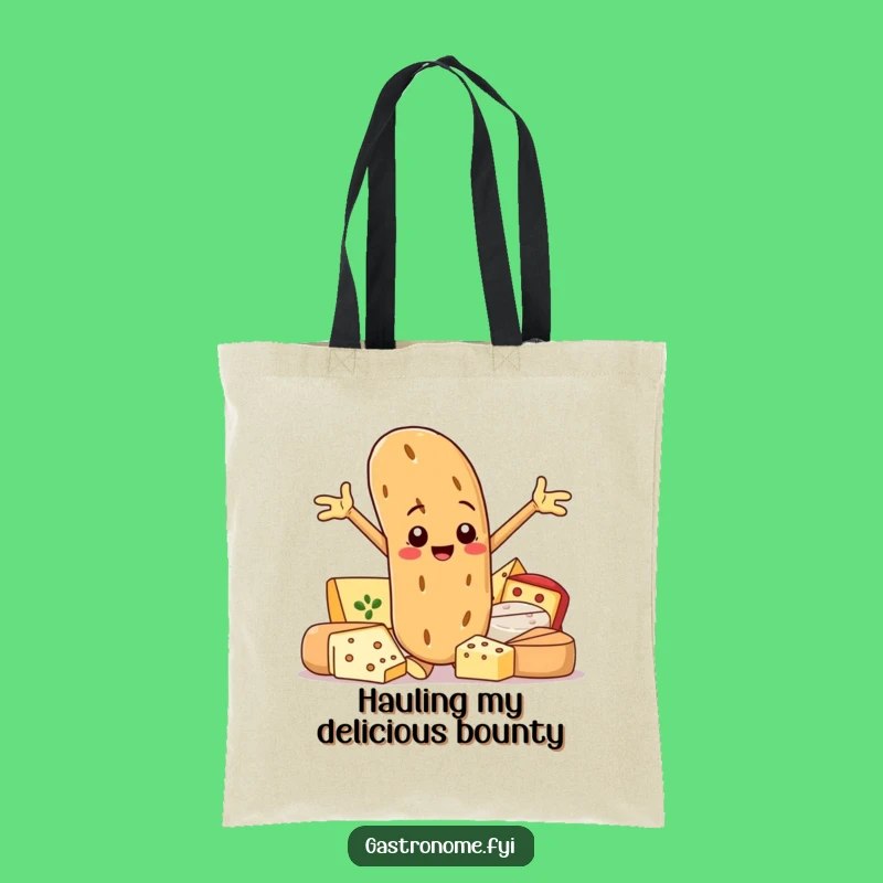 Funny Baguette Cheese Tote Bag: Carry Your Gourmet Style, Perfect Funny Gift